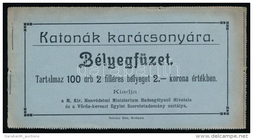 1915 Katonák Karácsonyára 2f Segélybélyeg 100 Db-ot Tartalmazó Teljes... - Ohne Zuordnung