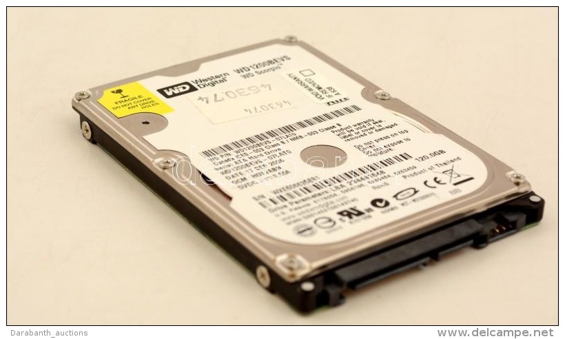 Western Digital WD1200BEVS Scorpio SATA 2,5' (!) Merevlemez, 120 GB, 5400 RPM, 8MB Cache, Jó... - Autres & Non Classés