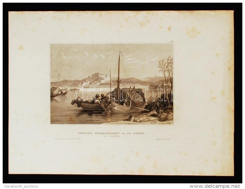 1856 Pétervárad Látképe. Festung Peterwardein An Der Donau In Sirmien.... - Prints & Engravings