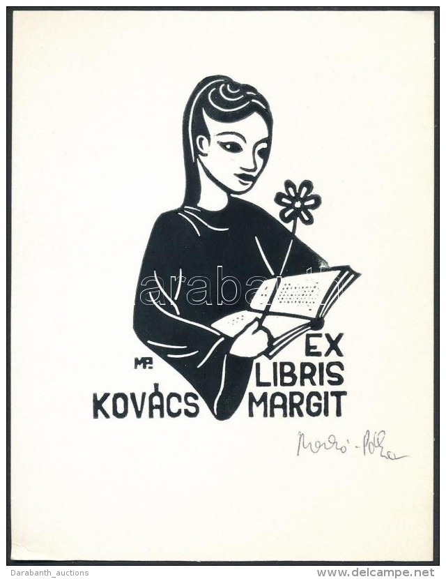 Meskó Anna (1943-2010)- Póka György (1944-): Ex Libris Kovács Margit. Linó,... - Autres & Non Classés