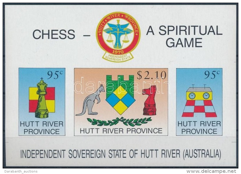 ** Hutt River Province 1991 Sakk Vágott Blokk - Autres & Non Classés