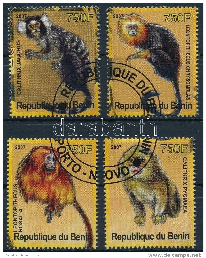 O Benin (Dahomey) 2007 Majom Sor 4 értéke - Altri & Non Classificati