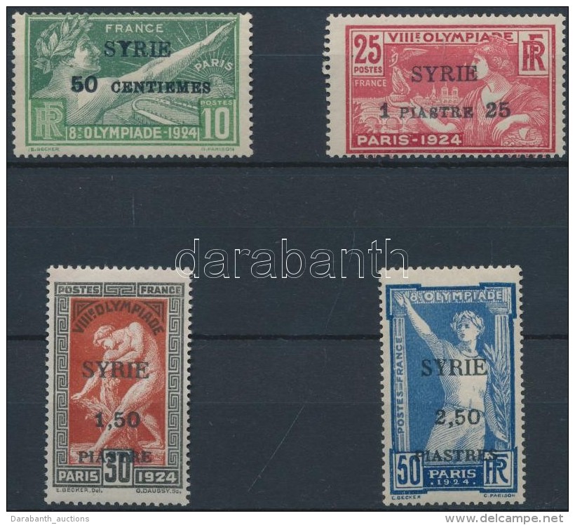 * 1924 Párizsi Nyári Olimpia Sor Felülnyomással Mi 227-230 - Otros & Sin Clasificación