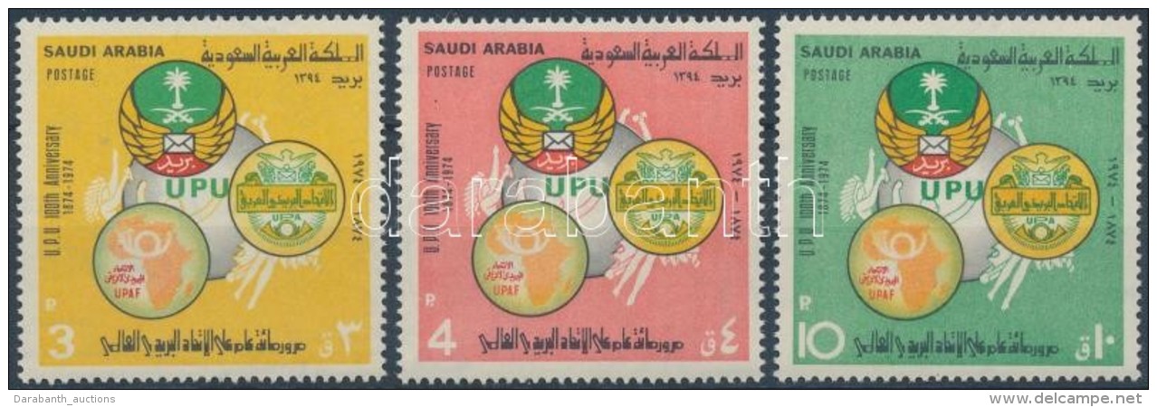 ** 1974 100 éves Az UPU Sor Mi 554-556 - Sonstige & Ohne Zuordnung