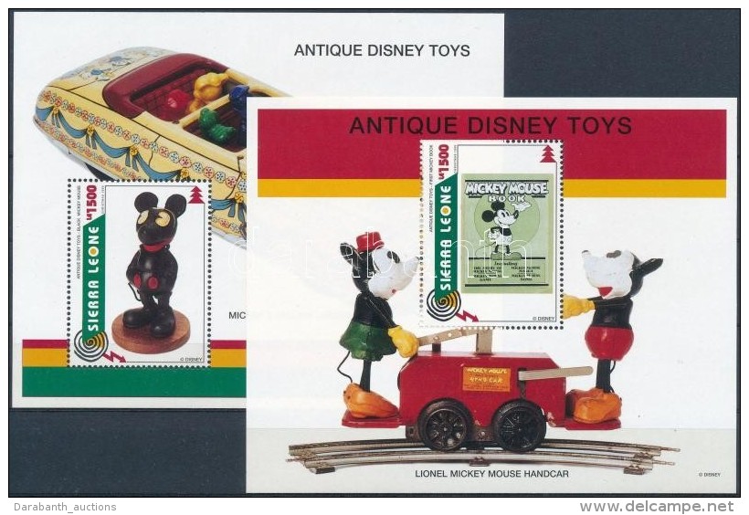 ** 1994 Karácsony: Antik Walt Disney Játékok Blokksor Mi 282-283 - Other & Unclassified