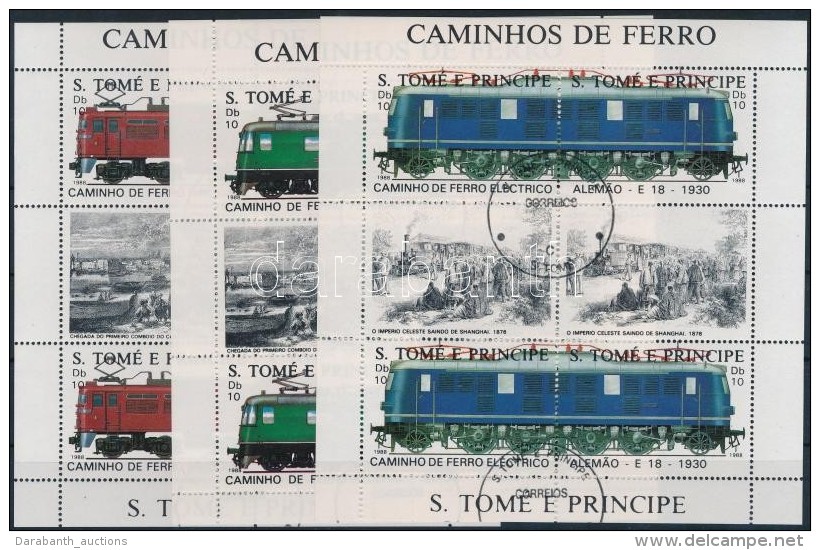 O 1988 Elektromos Mozdonyok Kisív Sor Mi 1049-1054 - Autres & Non Classés