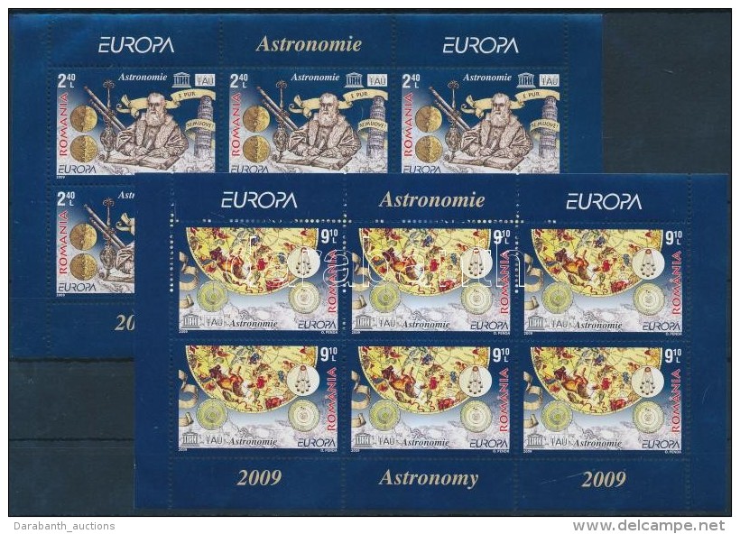 ** 2009 Euróoa CEPT, Asztronómia Kisív Sor Mi 6357-6358 - Andere & Zonder Classificatie
