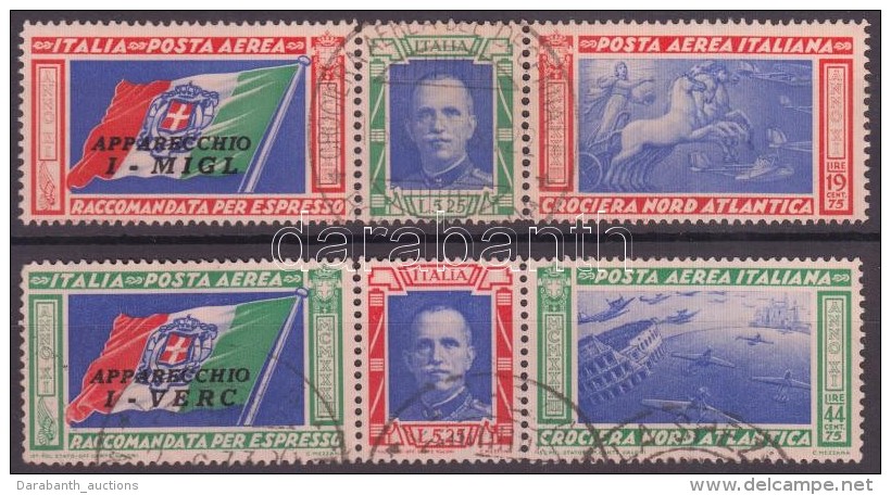 O 1933 Róma-Chicago Repülés Mi 445-446 - Otros & Sin Clasificación