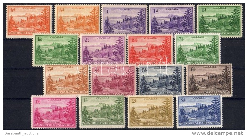 ** 1947/1959 Forgalmi Sor + 3 Színváltozat / Devinitive Set + 3 Colour Varieties Mi 1-14 (1-3 X-y +... - Otros & Sin Clasificación