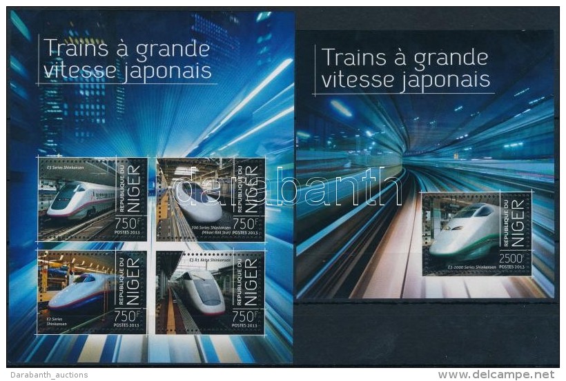 ** 2013 Nagy SebességÅ± Japán Vonatok Kisív Mi 264-2644 + Blokk 270 - Sonstige & Ohne Zuordnung