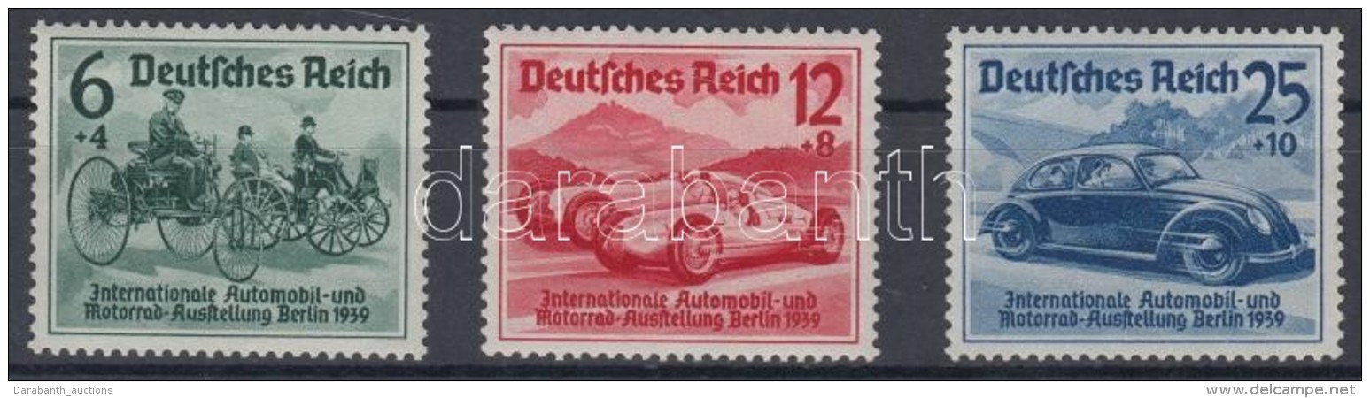 ** 1939 Nemzetközi Autókiállítás Sor / International Motor Show Set Mi 686-688 - Autres & Non Classés