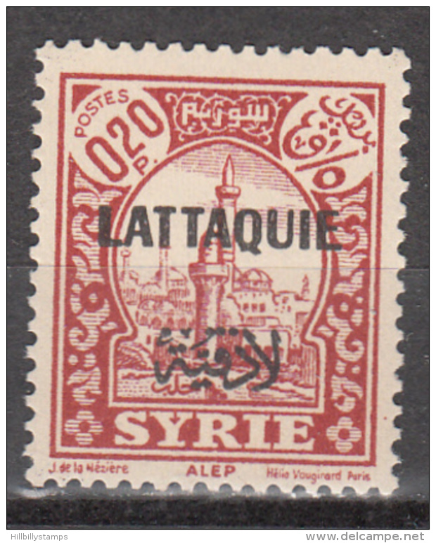 LATAKIA    SCOTT NO. 4     MINT HINGED     YEAR  1931 - Ungebraucht