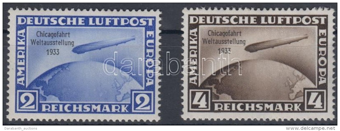 ** 1933 Zeppelin Chicagofahrt Mi 497-498 Sign: Schlegel - Other & Unclassified