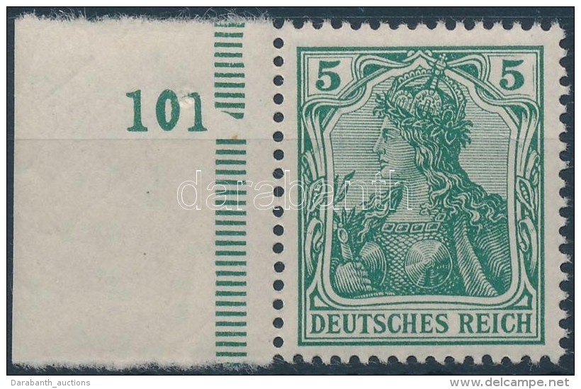 ** 1902 Mi 70a ívszéli/margin Piece (Mi EUR 1000,-) Certificate: Oechsner - Sonstige & Ohne Zuordnung