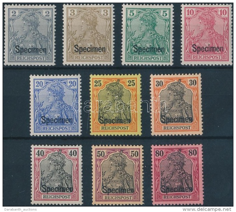 ** 1900 Mi 53SP-62SP Specimen Sorozat / Set Certificate: Zierer - Andere & Zonder Classificatie