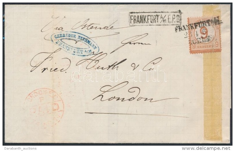 1877 Mi 30 Levélen / On Cover 'FRANKFURT' - 'LONDON' - Other & Unclassified