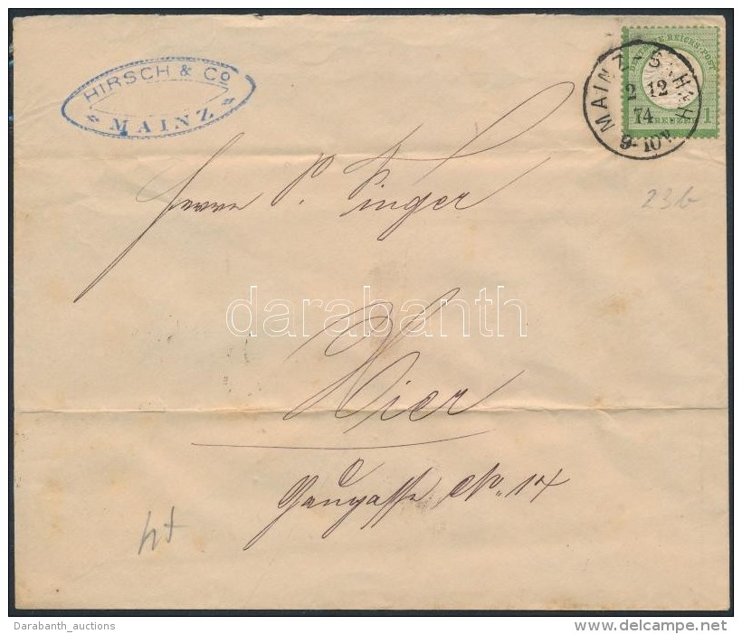 1874 Mi 23b Levélen / On Cover. Certificate: Hennies - Other & Unclassified