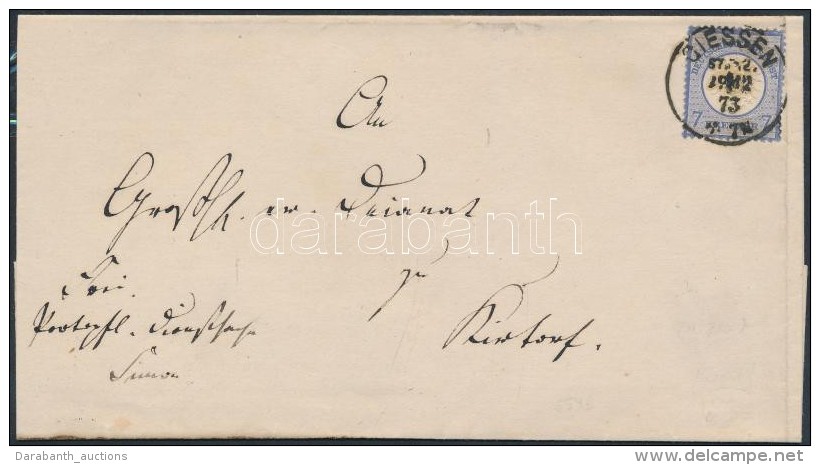 1873 Mi 6 Levélen / On Cover 'GIESSEN' - Other & Unclassified