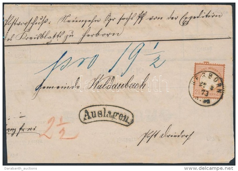 1873 Mi 21a Számla Darabon / On Invoice Piece. Certificate: Krug - Andere & Zonder Classificatie