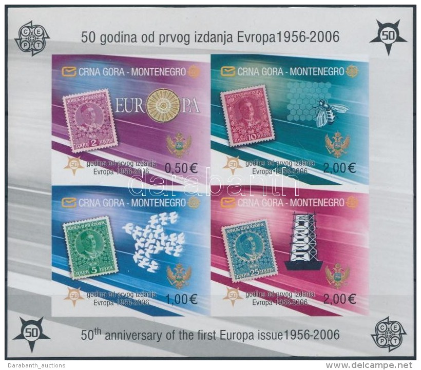 ** 2006 50 éves Az Europa CEPT Bélyeg Vágott Blokk Mi 2B - Andere & Zonder Classificatie