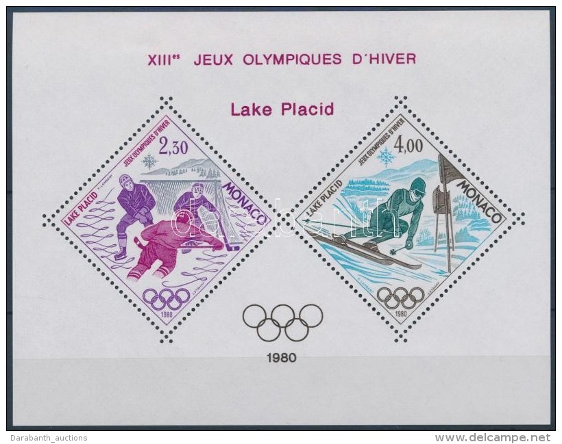 ** 1980 Téli Olimpia Mi 1419-1420 Blokk Formában - Andere & Zonder Classificatie