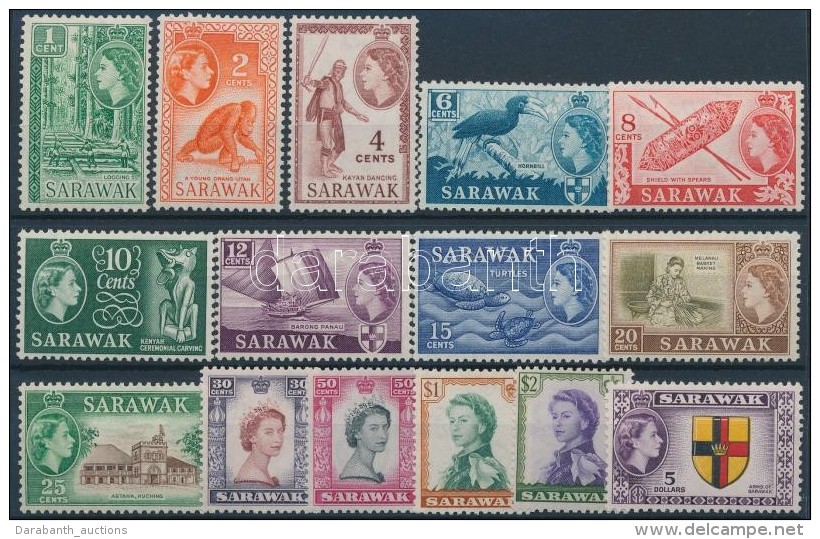 ** Sarawak 1955 Forgalmi Sor Mi 188-202 - Sonstige & Ohne Zuordnung