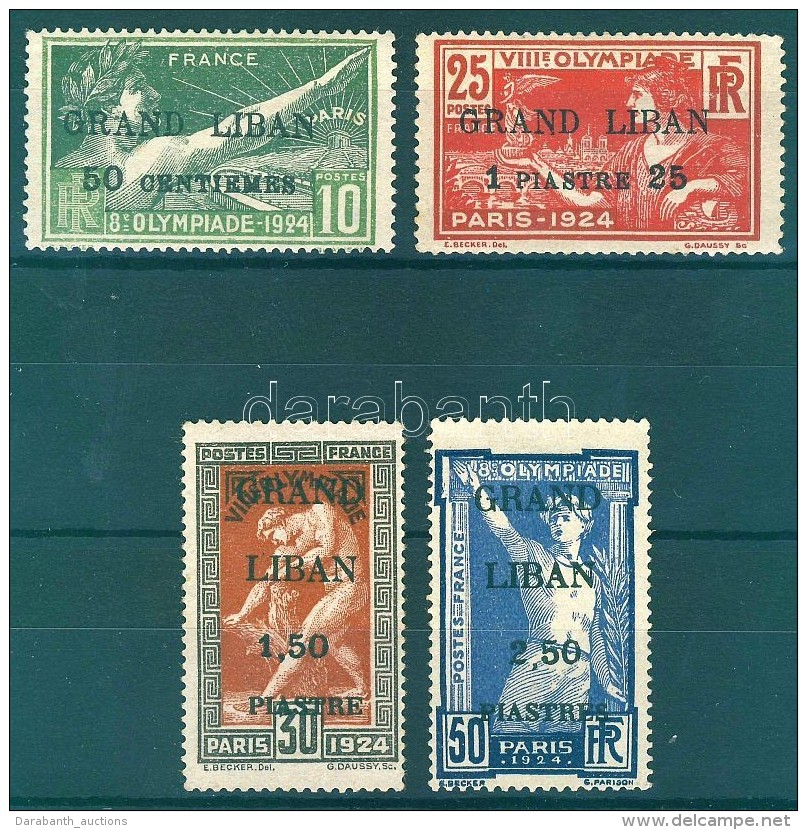 * 1924 Párizsi Olimpiai Játékok Sor Felülnyomással Mi 22-25 - Other & Unclassified