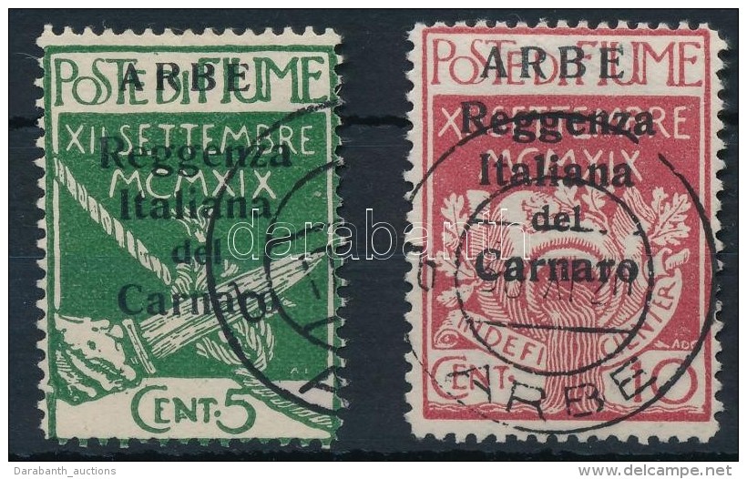 O Carnaro-sziget 1920 Forgalmi Mi 20-21 II - Andere & Zonder Classificatie