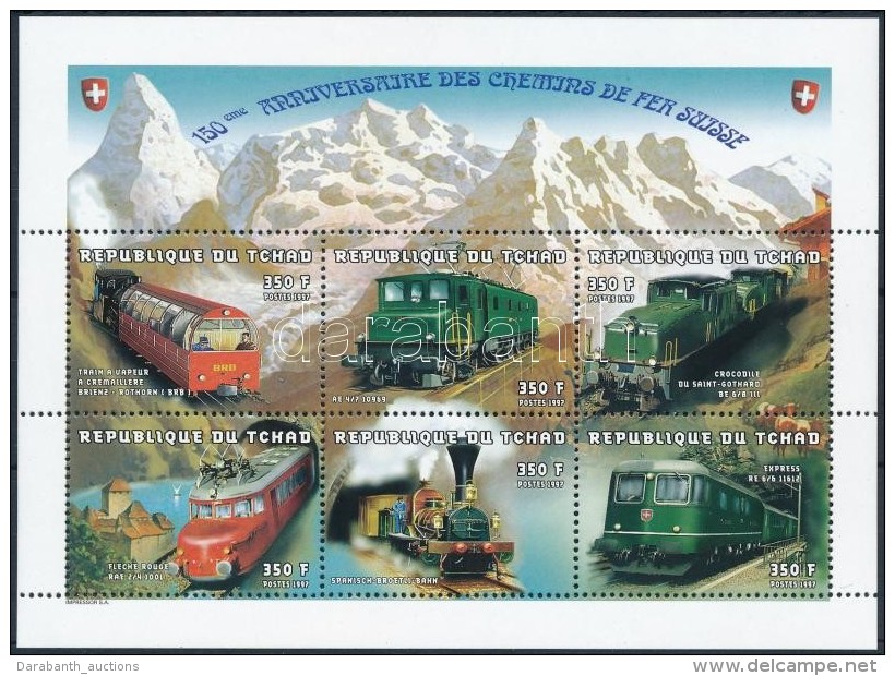 ** 1998 150 éves A Svájci Vasút Kisív Mi 1619 A -1624 A - Autres & Non Classés