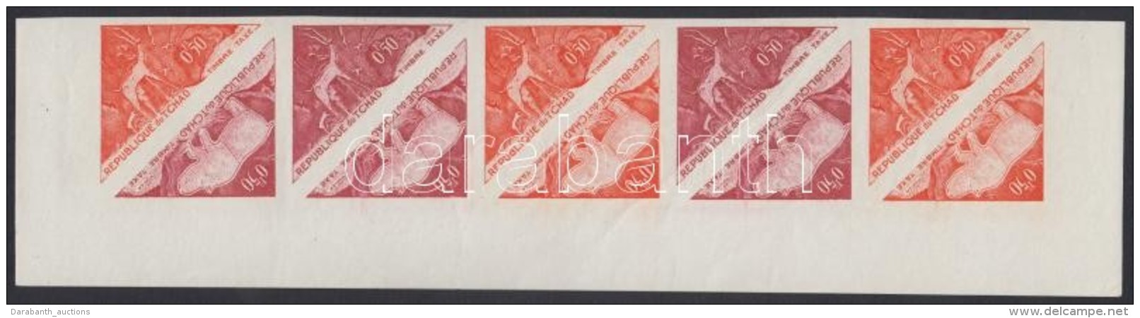 ** 1962 Portó Bélyeg Mi 23-24 10 Db Fogazatlan Színpróba Tizescsíkban /Postage... - Otros & Sin Clasificación