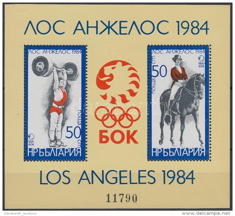 ** 1983 Nyári Olimpia, Los Angeles Blokk Mi 132 - Andere & Zonder Classificatie