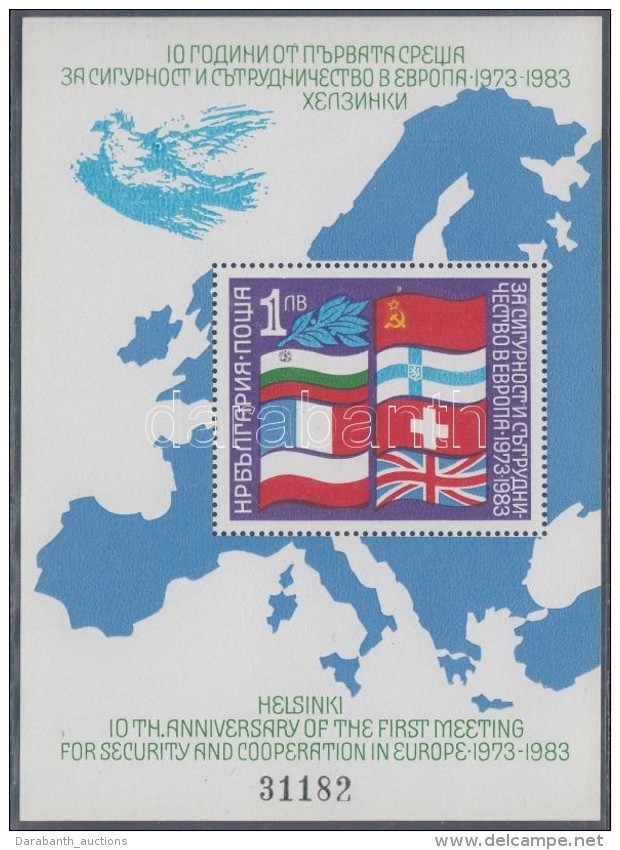 ** 1982 Európai Biztonsági és EgyüttmÅ±ködési Konferencia Blokk Mi 129 - Sonstige & Ohne Zuordnung