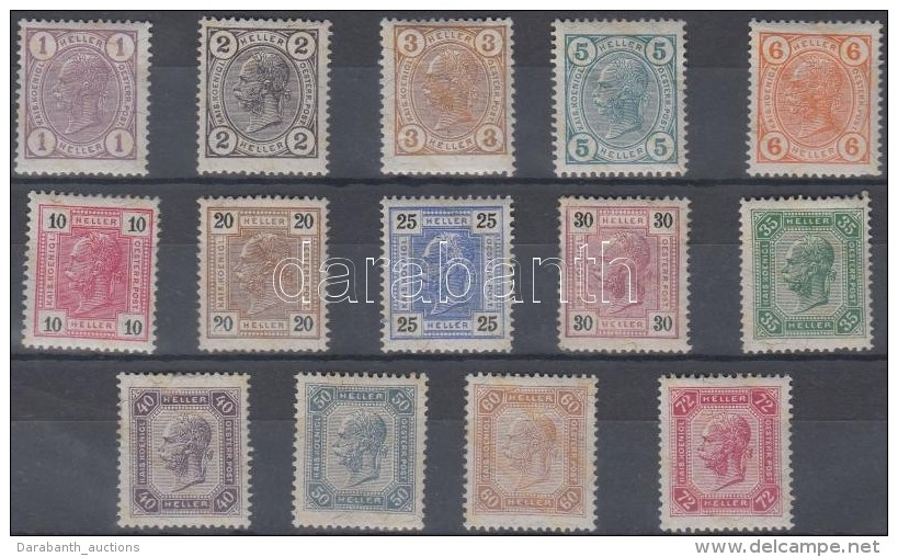 ** 1904 Forgalmi Sor Mi 105-118 C (1-2 Bélyegen Gumihiba / Gum Disturbance) (Mi EUR 1.100.-) - Otros & Sin Clasificación