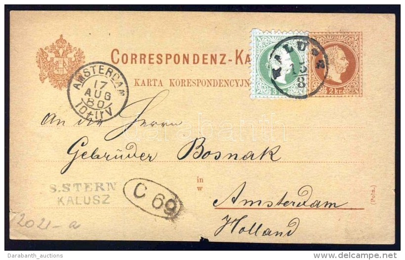 1880 Díjjegyes LevelezÅ‘lap 3kr KiegészítÅ‘ Bérmentesítéssel... - Sonstige & Ohne Zuordnung