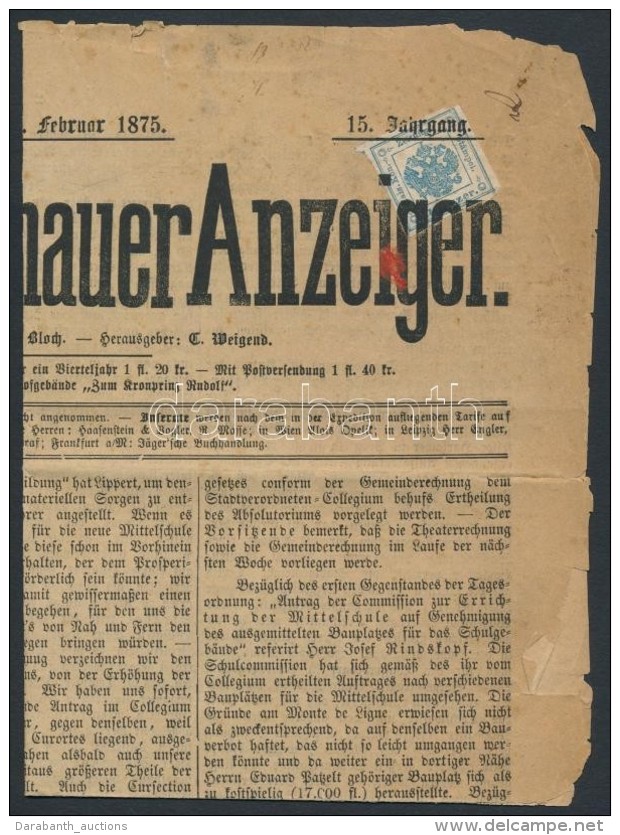 1875 Újság Címlap ElÅ‘érvénytelenített Hírlapilleték... - Otros & Sin Clasificación