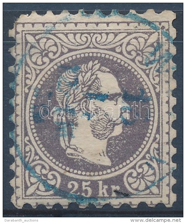 O 1867 25kr Kék Bélyegzéssel (sarokhiba / Short Corner ) - Sonstige & Ohne Zuordnung