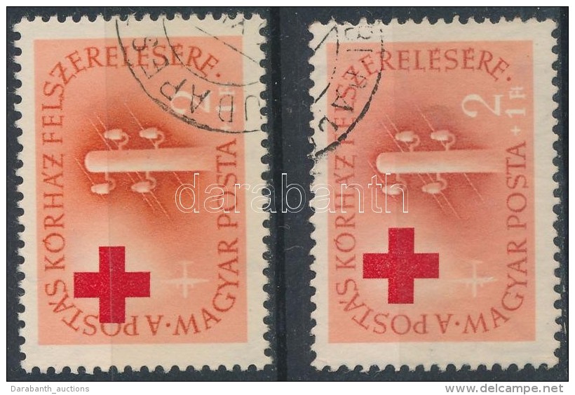 O 1957 Posta Kórház 2+1Ft 'elcsúszott Vöröskereszt' Tévnyomat +... - Other & Unclassified