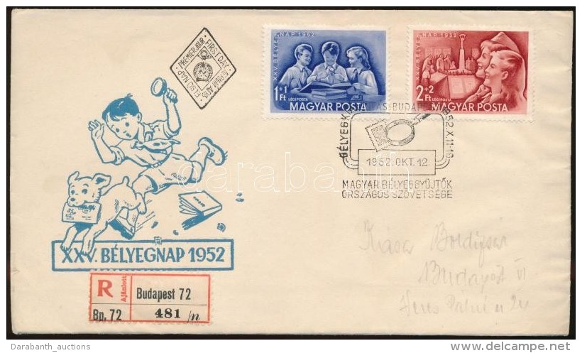 1952 Bélyegnap (25.) Sor Ajánlott FDC-n - Other & Unclassified