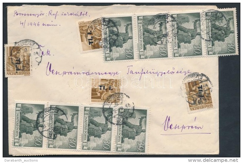 1946 (7. Díjszabás) Levél 20 X 30P + 4 X Tl.I. Bérmentesítéssel / Cover... - Andere & Zonder Classificatie