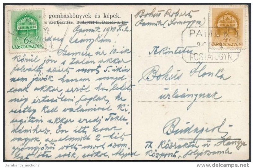 1940 Képeslap 'PAMUK' Postaügynökségi Bélyegzéssel - Autres & Non Classés