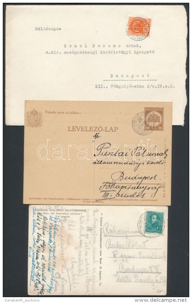 1931-1937 3 Db Küldemény Ritkább Bélyegzésekkel - Autres & Non Classés