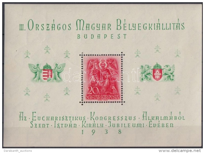 ** 1938 ORBÉK Blokk (gumierek) (7.000) - Other & Unclassified