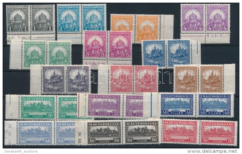 ** 1926 PengÅ‘-fillér (I) A Sor ívszéli Párokban / Mi 411-426 Margin Set In Pairs... - Otros & Sin Clasificación