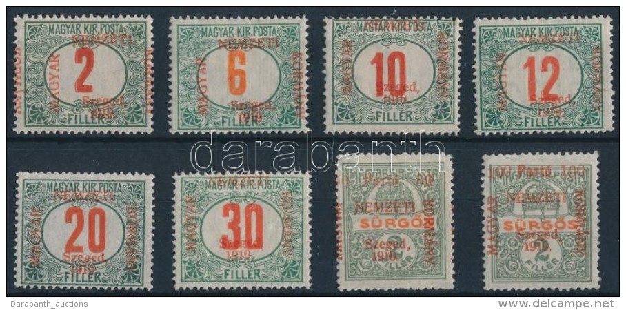 ** * Szeged 1919 Portó Sor (39.000) / Postage Due Mi 1-8 Signed: Bodor - Andere & Zonder Classificatie