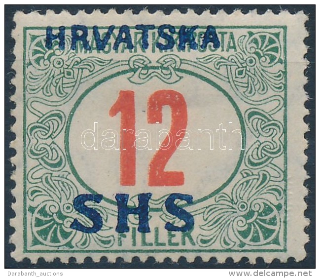 * SHS 1918 Pirosszámú Portó 12f (30.000) / Mi P30 Signed: Bodor - Autres & Non Classés