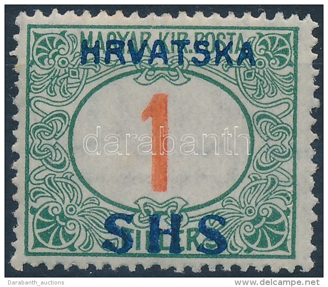 * SHS 1918 Pirosszámú Portó 1f (10.000) / Mi P27 Signed: Bodor - Autres & Non Classés