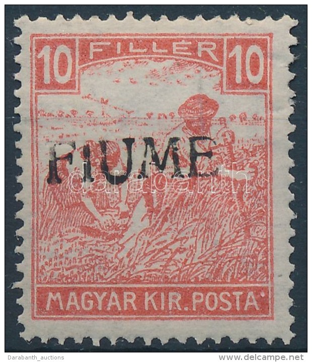 * Fiume 1918 Fehérszámú Arató 10f Kézi Felülnyomással (20.000) / Mi... - Andere & Zonder Classificatie