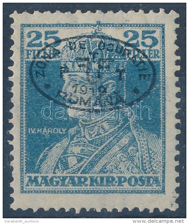 * Debrecen I. 1919 Károly 25f Fekete Felülnyomással Bodor Vizsgálójellel (20.000) - Autres & Non Classés