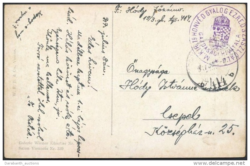 1917 Tábori Posta Képeslap / Field Postcard 'M.KIR. 19 HONVÉD GYALOGEZRED 3.... - Otros & Sin Clasificación