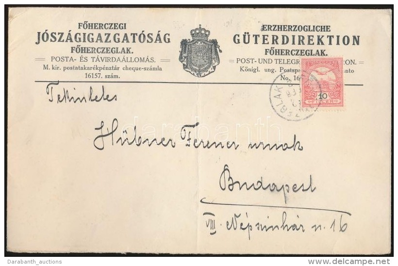 1913 Céges Levél 'FÖHERCZEGLAK' - Budapest - Otros & Sin Clasificación